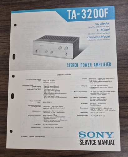 Sony 3200f amplificatore - sony,